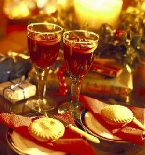 c93-An Australian Christmas - mylusciouslife.com - a glass of sherry and a mince pie.jpg
